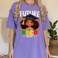 Future HBCU Grad Afro Girl College Graduation Kids Women's Comfort Colors T-Shirt Violet