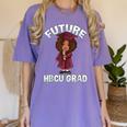 Future HBCU Grad Girl Wearing Graduation Gown Women's Comfort Colors T-Shirt Violet