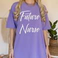 Future Nurse Shirt Cute Graduation Grad Women's Comfort Colors T-Shirt Violet