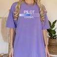Future Pilot Aviation Academy Graduation Flight School Women's Comfort Colors T-Shirt Violet