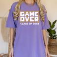 Game Over Class Of 2018 Graduation Shirt Women's Comfort Colors T-Shirt Violet