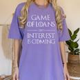 Game Of Loans Graduation Idea Women's Comfort Colors T-Shirt Violet
