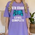 Gamer Graduation 5th Grade Level Complete Video Games Boys Women's Comfort Colors T-Shirt Violet