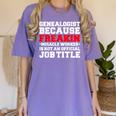 Genealogist Miracle Worker Genealogy Graduation Women's Comfort Colors T-Shirt Violet