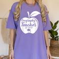 Geography Teacher Est 2018 School Graduation T Shirt Women's Comfort Colors T-Shirt Violet