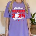 Girlfriend Of a 2025 Graduate Prom Graduation 25 VolleyBall Women's Comfort Colors T-Shirt Violet