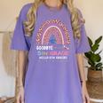 Goodbye 5TH Grade Graduation 2024 Hello 6TH Grade Rainbow Women's Comfort Colors T-Shirt Violet