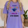 Goodbye 5th Grade Graduation 2025 6th Grade Graduate Kids Women's Comfort Colors T-Shirt Violet