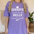 Goodbye 6th Grade Hello 7th Grade Graduation T-Shirt Women's Comfort Colors T-Shirt Violet