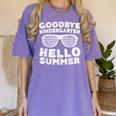 Goodbye Kindergarten Hello Summer Shirt Boy Girl Graduation Women's Comfort Colors T-Shirt Violet
