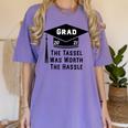 Grad 2021 Graduation Tassel Was Worth The Hassle Women's Comfort Colors T-Shirt Violet