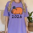 Grad Class Of 2026 Capybara Graduation Graduated Kids Women's Comfort Colors T-Shirt Violet
