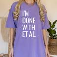 Grad Student Dissertation Thesis PhD Graduation Women's Comfort Colors T-Shirt Violet
