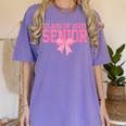 Graduate 2025 Class Of 2025 Senior Coquette Bow Graduation Women's Comfort Colors T-Shirt Violet
