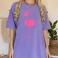 Graduate Cute Pink Flamingo Graduation Women's Comfort Colors T-Shirt Violet