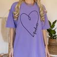 Graduate Heart Shirt Graduation Women's Comfort Colors T-Shirt Violet