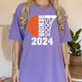 Graduate Senior Class Of 2024 Basketball Player Graduation Women's Comfort Colors T-Shirt Violet