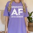 Graduated AF 2018 Senior Graduation Shirt Women's Comfort Colors T-Shirt Violet