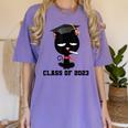 I Graduated Class Of2023 Cat Graduation Women's Comfort Colors T-Shirt Violet