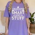 I Graduated College High School Graduation Senior Women's Comfort Colors T-Shirt Violet
