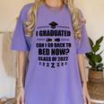 I Graduated Can I Go Back To Bed Class Of 2022 Graduation Women's Comfort Colors T-Shirt Violet