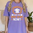 I Graduated Can I Go Back To Bed Now Graduation Women's Comfort Colors T-Shirt Violet