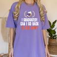 I Graduated Can I Go Back To Bed Graduation Women's Comfort Colors T-Shirt Violet
