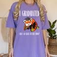 I Graduated Can I Go Back To Bed Sleepy Red Panda Graduation Women's Comfort Colors T-Shirt Violet