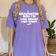I Graduated Smart And Stuff Funny Graduation Shirt Women's Comfort Colors T-Shirt Violet
