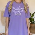 Graduation 2018 College High School Her Him Women's Comfort Colors T-Shirt Violet