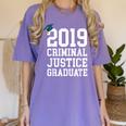 Graduation 2019 Criminal Justice Tshirt Women's Comfort Colors T-Shirt Violet