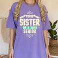 Graduation 2019 TShirt Proud Sister Of A Senior Women's Comfort Colors T-Shirt Violet