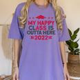 Graduation 2022 My Happy Class Is Outta Here Senior Women's Comfort Colors T-Shirt Violet