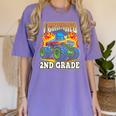 Graduation 2nd Grade Monster Truck Boys I Crushed Grad Women's Comfort Colors T-Shirt Violet