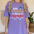 Graduation Bye Elementary Hello Middle School Graduate Women's Comfort Colors T-Shirt Violet