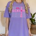 Graduation Class Of 2026 Senior 2026 Pink Bow Coquette Women's Comfort Colors T-Shirt Violet
