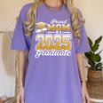 Graduation Family Matching Proud Mom Of A 2025 Graduate Women's Comfort Colors T-Shirt Violet