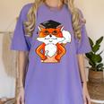 Graduation Fox School Bachelor Master Doctor Study Women's Comfort Colors T-Shirt Violet