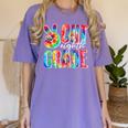 Graduation Peace Sign Out Eighth Grade Tie Dye Hippie Women's Comfort Colors T-Shirt Violet