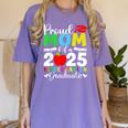 Graduation Proud Mom Of 2025 Kindergarten Graduate Women's Comfort Colors T-Shirt Violet