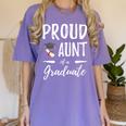 Graduation Shirt 2018 Proud Aunt Of a Graduate Women's Comfort Colors T-Shirt Violet