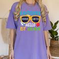 Graduation Shirt Goodbye Kindergarten Hello 1st Grade School Women's Comfort Colors T-Shirt Violet