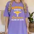 Graduation Shirt Nursing School Survivor Class Of 2018 Tee Women's Comfort Colors T-Shirt Violet
