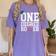 Graduation Shirts 2021 2022 One Degree Hotter Graduate Women's Comfort Colors T-Shirt Violet