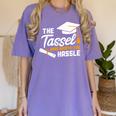 Graduation T Shirt Tassel Was Worth The Hassle Tee Women's Comfort Colors T-Shirt Violet