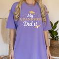 My Grandson Did It Proud Class Senior Graduate Graduation Women's Comfort Colors T-Shirt Violet