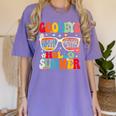 Groovy Goodbye 7th Grade Graduation Hello Summer Kids Women's Comfort Colors T-Shirt Violet