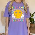 Groovy Next Stop 2nd Grade 1st Grade Graduation 2025 Premium Women's Comfort Colors T-Shirt Violet