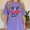 Haircutter Barber Eat Sleep Cut Barbering Graduation Women's Comfort Colors T-Shirt Violet