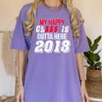 My Happy Class Is Outta Here 2018 Graduation Women's Comfort Colors T-Shirt Violet